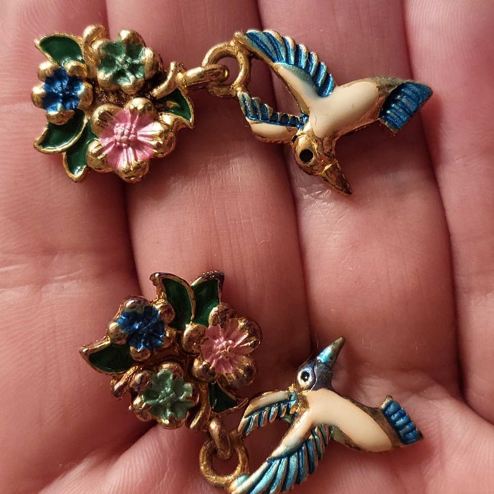 Humming bird earrings - Picture 11 of 11